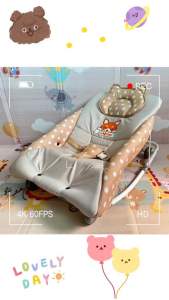 เปลโยกเด็กคิชิโระ 3 ระดับ 4 ล้อเลื่อน มี นุ่มสบาย ไม่ร้อน ไม่ระคาย ถอดซัก ส่งไว