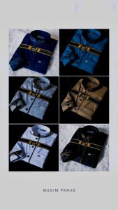 Jubah Al BadarKain Katun Kombinasi Manset