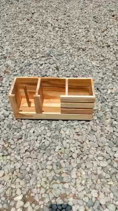 ช่องใส่แก้วสามช่องซี่ใส่หลอดฝาแก้ว16-32 ออนสุดคุ้มค่างานไม้สัก