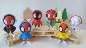 Mô hình Spider Man Spiderman Peter Parker Miles Morales Spidergirl Gwen Stacy Người nhện Du hành đa vũ trụ nhện mới