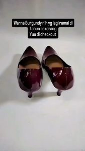 Sepatu Pantofel Heels Wanita Glossy Hak 7cm BG-01