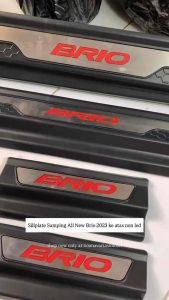 Sillplate Samping Pijakan Kaki Mobil All New Brio 2023 ke atas non led tulisan merah