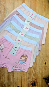 3 PCS Celana Dalam Boxer Venny Motif Anak Cewe Perempuan Bahan Katun Murah Berkualitas Size M L XL
