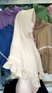Kerudung Renda Full Size Dewasa Terbaru
