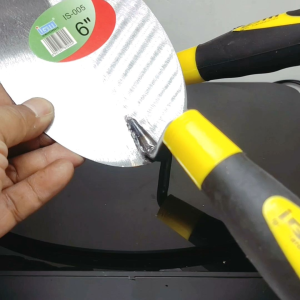 Sendok Semen standless tebal Gagang Karet 6 inch