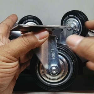 Roda Trolley Karet 3 inch Hidup  Non rem