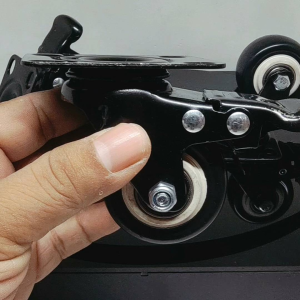 1 PCS Roda Caster Hidup Plus rem Hitam Tebal