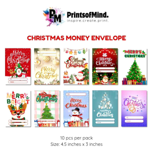 Money Envelope for Christmas | 10 Pcs Per Pack | 3 x 4.5 inches