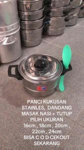DANDANG PANCI MASAK NASI STAINLES ENTONG CAPIT