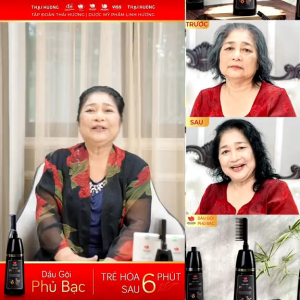 Dầu gội phủ bạc Linh Hương (200ml)