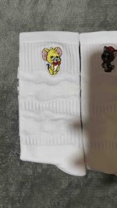(1 Pair) Embroidered TOM & JERRY Character Basketball Socks High Cut Premium Quality