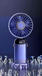 ( SG SELLER ) Strong Wind  rechargeable portable mini fan with led digital display