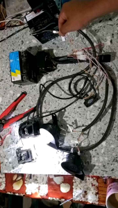 AAJP Motorcycle Mini Driving light PIAA Horn Combo Set