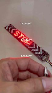 Lampu LED Variasi Tulisan STOP 20cm RGB (Bisa Running Kedip dan Sen Kiri Kanan) Motor DC 12V Universal