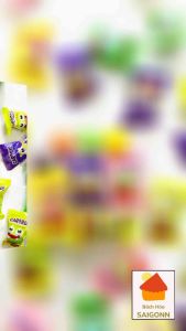 Kẹo Cao Su Nhân Trái Cây Nhập Khẩu Center Filled Gum Indonesia Siêu Ngon Hủ Nhựa 400G