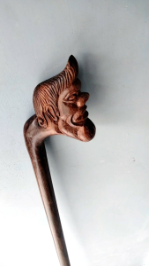 tongkat jalan kayu galih asem ukir semar C21