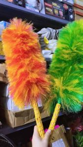 Chổi Quét Bụi Nilông Dài 66cm Cán Trúc Làm Sạch Bụi Bẩn Màu Ngẫu Nhiên