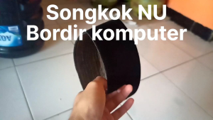 Songkok Hitam Polos Ac Bordir Logo Nu