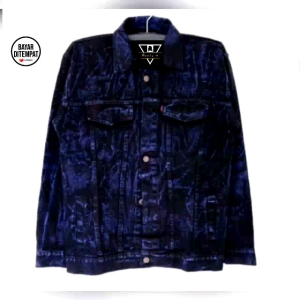 Jaket Jeans Denim Pria Snow Blue Navy