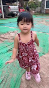 Oxy shop🔺ชุดเซตสายเดี่ยวเด็กลายช้าง ( 2 ชิ้น )ผ้านิ่มใส่สบาย