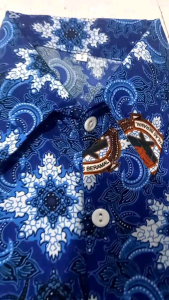 Seragam Batik Sekolah SMP Ikhlas Beramal Lengan Panjang Biru