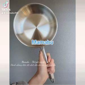 Chảo Inox Liền Đáy Cao Cấp Mumbebe Size 16cm Dập Nguyên Khối Chất Liệu Inox 304 Không Gỉ Chế Biến Đồ Ăn Dặm Cho Bé Mamabu