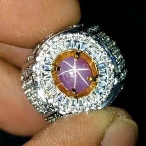 HQ Natural Pink Star Sapphire NH Srilanka BatuPermata Safir Top Ster