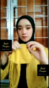 Masker Kain Hijaber Origami 2 Lapis Polos Perlengkapan Haji dan Umroh