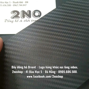 Dây đeo đồng hồ Orient da bò dập vân cá sấu không hút mồ hôi hộp gỗ tặng kèm phụ kiện logo hãng khác inbox - D2108