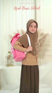 HIJAB INSTAN ANAK BASIC SEKOLAH ALL SIZE/JILBAB BERGO BAHAN JERSEY PREMIUM GRADE A