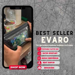 ZELLINE.CO - EVARO Clutch Bag | Hand Bag Sling Bag Pouch Bag Hanging Bag Tas Selempang HP Dompet - Organizer Card Pocket Waterproof Multifungsi