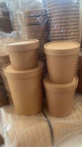 25/50 ชุด Journey Pack ชุดกระดาษฝาใส ฝากระดาษ 8oz/12oz/16oz/32oz ทุกระดับขนาด ถ้วยซูปถ้วยถ้วยอาหาร