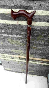 Tongkat jalan kayu galih asem motif cula profil