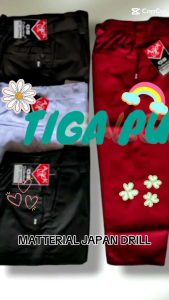 Celana Hitam Panjang Seragam Sekolah SD / MI Bahan Kain Katun Drill