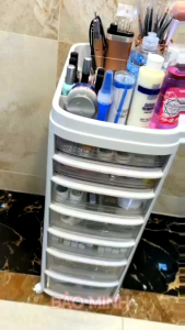 Tủ đựng phụ kiện đồ nail 7 tầng có bánh xe dễ di chuyển đựng cả thế giới đồ nail charm đá nước sơn rất gọn