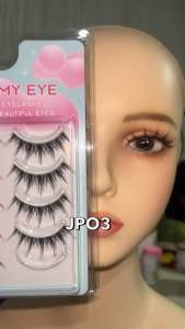 ขนตาปลอม Makemyeye ขนตาปลอมขนมิ้ง3D eyelashes ขนตาปลอมติดเอง ขนตา กาวติดขนตาปลอม ก้านใส 5 คู่ ขนตาธรรมชาติ