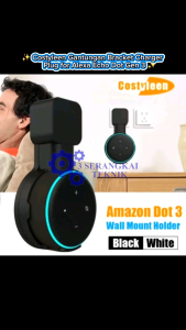 Costyleen Gantungan Bracket Charger Plug for Alexa Echo Dot Gen 3 - QF285