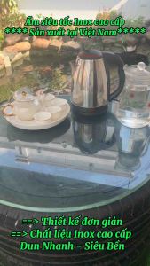 Ấm siêu tốc Inox cao cấp 1.8L [ SẢN XUẤT TẠI VIỆT NAM]  - siêu RẻBền bỉ