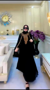 GAMIS ABAYA TURKI TERBARU MEWAH TERMURAH MODEL KAFTAN RENDA JERSEY PREMIUM MIX CERUTY BABY DOLL