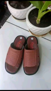 Dép da nam quai ngang  Dép nam đế cao TM11 da bò thật đế cao 5cm nhẹ bền đẹp giành trung niên