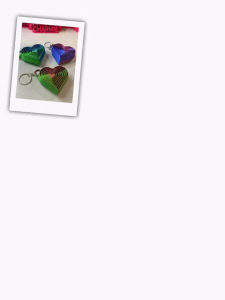 Fidget Heart Layered Keychain