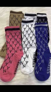 Tất cổ cao nam/nữ mẫu chữ đơn giản hằng ngày cotton dày dặn - combo 3 tất tặng kèm hộp