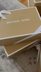 Michael Kors Gift Box with White Ribbon and Bow