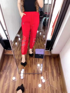 8069 Celana Jogger Wanita Katun Stretch Import Bangkok Kombinasi Tile LP 60-116