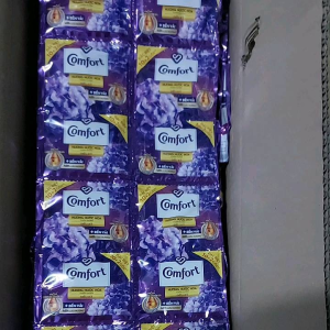 [siêu rẻ] Combo 5goi Nước xả Comfort gói 20ml x5goi  hương ban mai (xanh) hoặc hương hoa diệu kỳ (tím) mẫu mới hiện nay đã có tại shoptuongvy