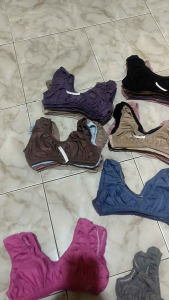 isi 6 pcs 12 pcs miniset dewasa miniset busui miniset simpel tanpa busa tanpa kawat miniset sport bra karet  miniset