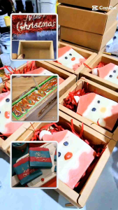Soaptopia Christmas Snow Soap Set 90gm Door gift Wedding Natural Organic Moisturizing