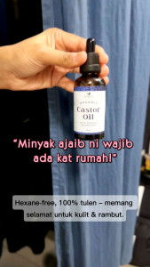 Organic Castor Oil Cold Pressed 50ml Pure Natural for Skin Body & Hair - Minyak Jarak Kulit badan & Rambut Koko