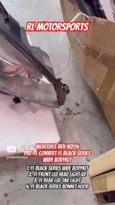 Mercedes Benz w204 black series wide bodykit body kit front side rear bumper skirt lip fender arch flare trim cover