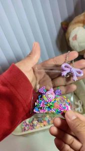 Gantungankunci transparan / keychain transpran / ganci labubu gantungankunci lucu sashet pocket